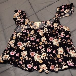 SOLD Adorable Floral Off-Shoulder Forever 21 Shirt